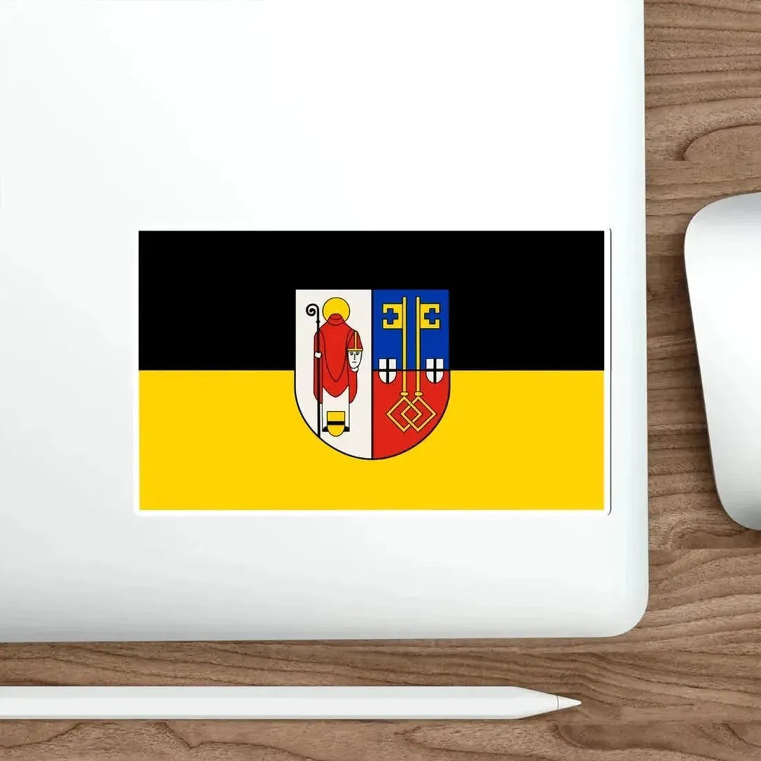Flag of Krefeld Germany STICKER Vinyl Die-Cut Decal - The Sticker Space