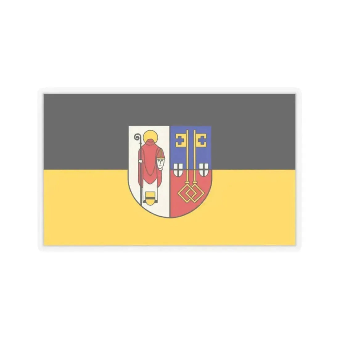 Flag of Krefeld Germany - STICKER Vinyl Kiss-Cut Decal 2 Inch Transparent - The Sticker Space