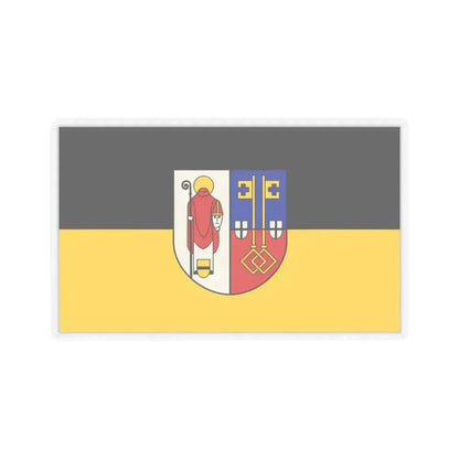 Flag of Krefeld Germany - STICKER Vinyl Kiss-Cut Decal 3 Inch Transparent - The Sticker Space