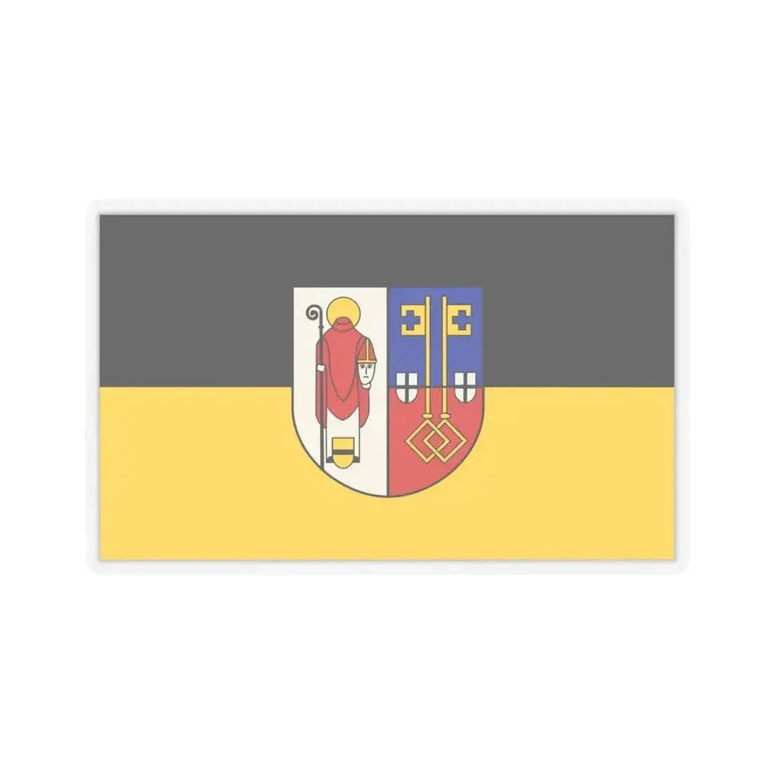 Flag of Krefeld Germany - STICKER Vinyl Kiss-Cut Decal 4 Inch Transparent - The Sticker Space