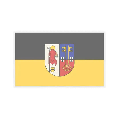 Flag of Krefeld Germany - STICKER Vinyl Kiss-Cut Decal 4 Inch Transparent - The Sticker Space