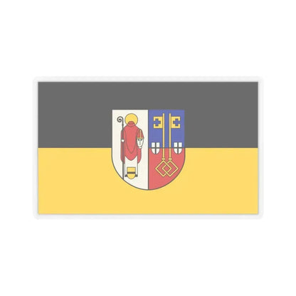 Flag of Krefeld Germany - STICKER Vinyl Kiss-Cut Decal 6 Inch Transparent - The Sticker Space