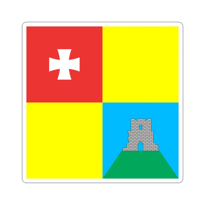 Flag of Kremenets (Ukraine) STICKER Vinyl Kiss-Cut Decal 3 Inch White - The Sticker Space
