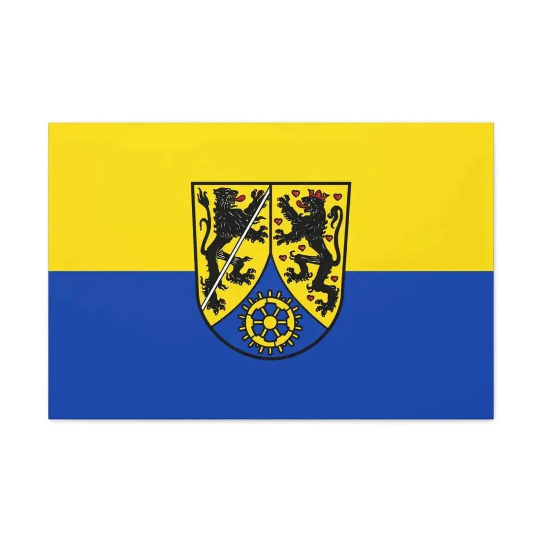 Flag of Kronach Germany - Canvas Wall Art 30" x 20" 1.25" - The Sticker Space