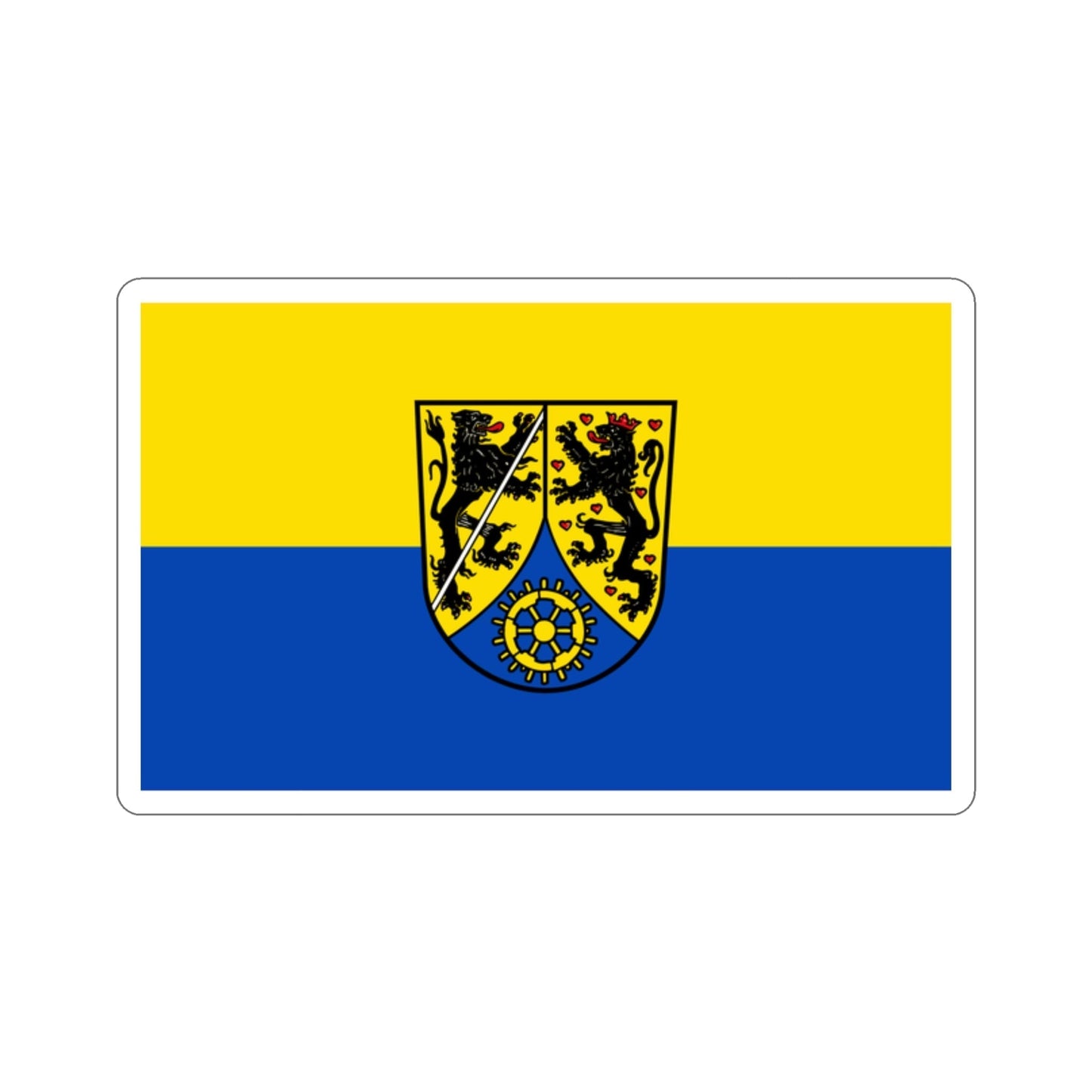 Flag of Kronach Germany STICKER Vinyl Die-Cut Decal-2 Inch-The Sticker Space