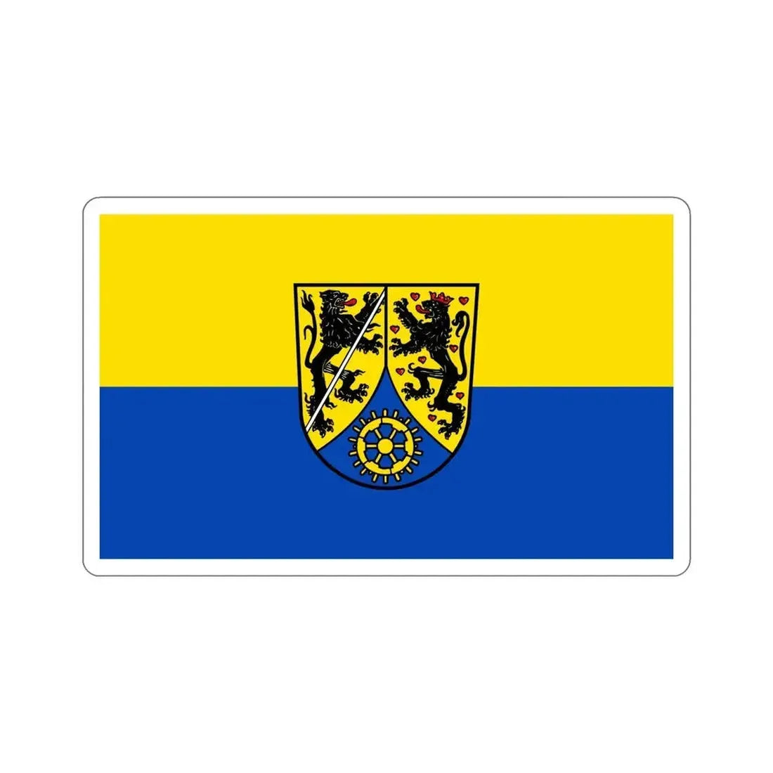 Flag of Kronach Germany STICKER Vinyl Die-Cut Decal - The Sticker Space