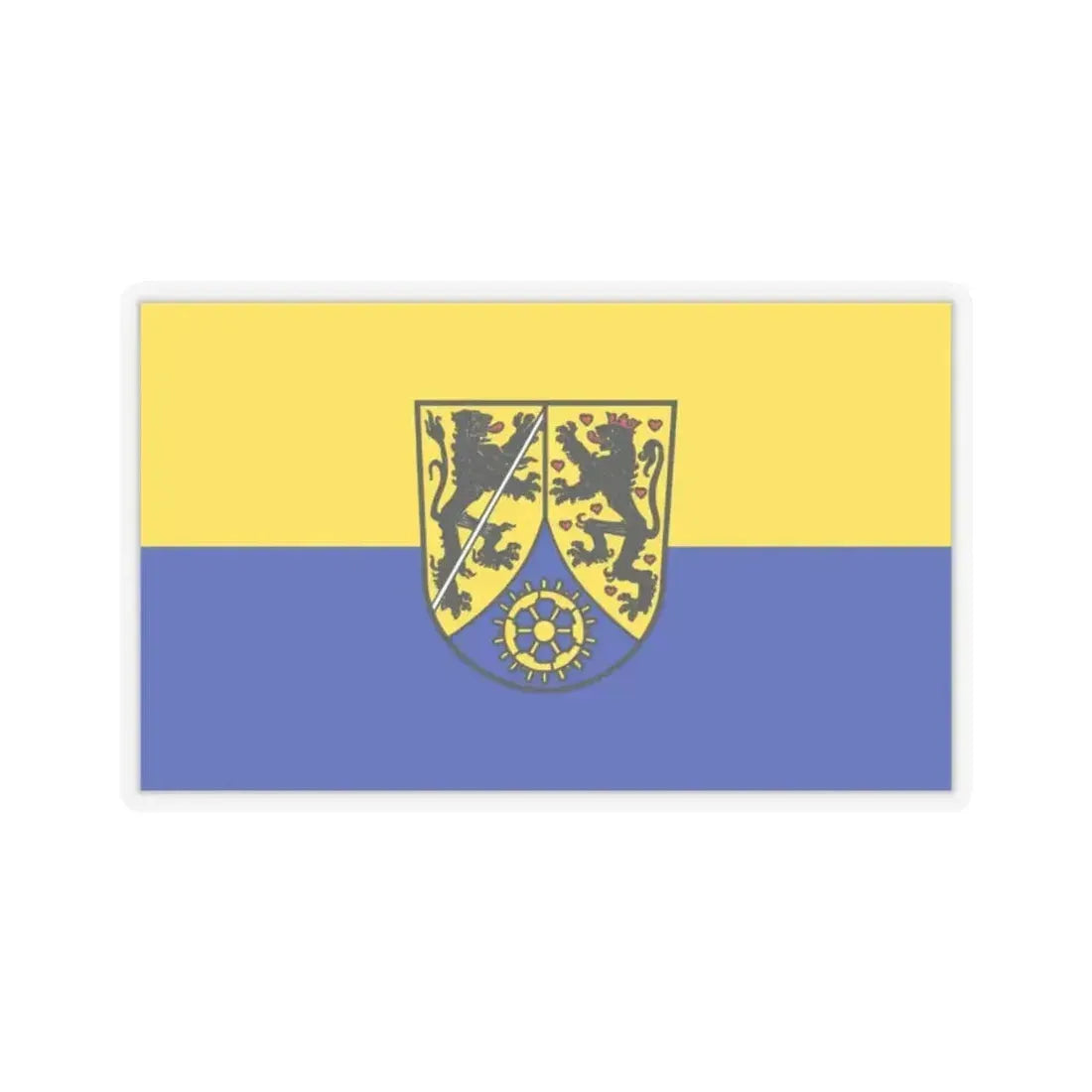 Flag of Kronach Germany - STICKER Vinyl Kiss-Cut Decal 2 Inch Transparent - The Sticker Space
