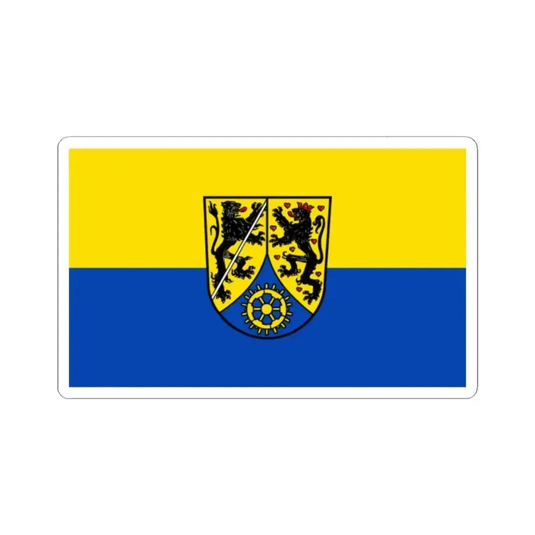 Flag of Kronach Germany - STICKER Vinyl Kiss-Cut Decal 2 Inch White - The Sticker Space