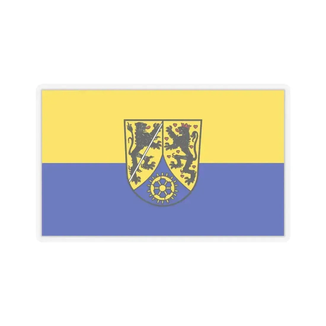 Flag of Kronach Germany - STICKER Vinyl Kiss-Cut Decal 3 Inch Transparent - The Sticker Space