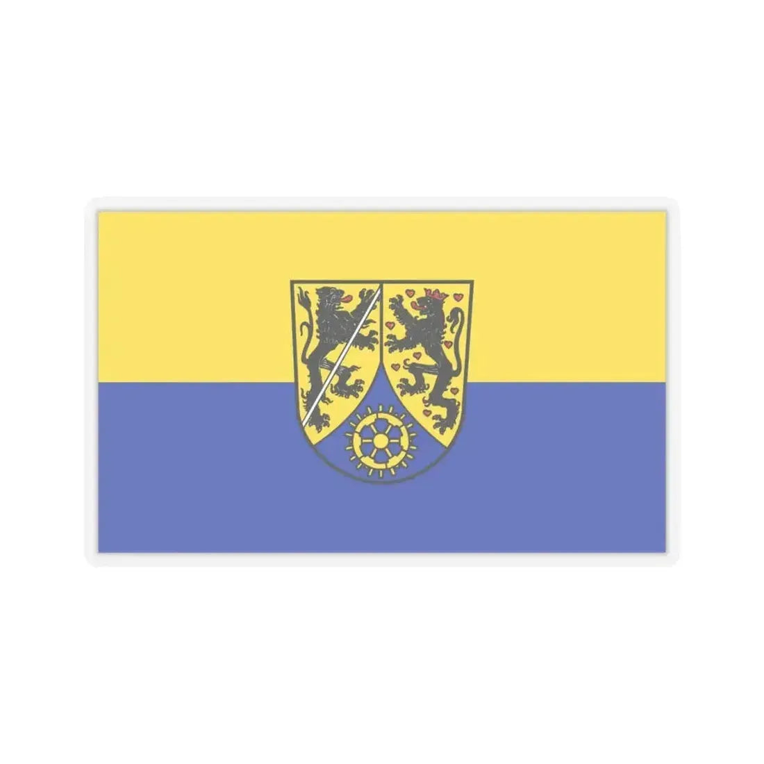 Flag of Kronach Germany - STICKER Vinyl Kiss-Cut Decal 4 Inch Transparent - The Sticker Space