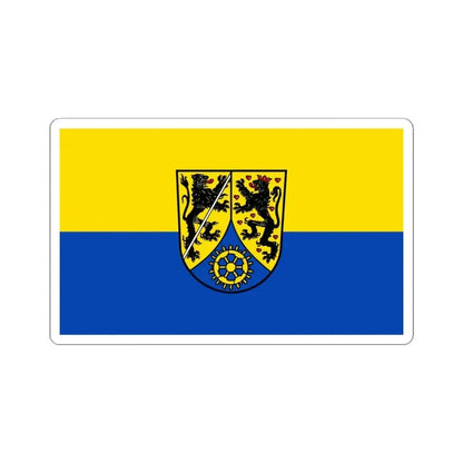 Flag of Kronach Germany - STICKER Vinyl Kiss-Cut Decal 4 Inch White - The Sticker Space