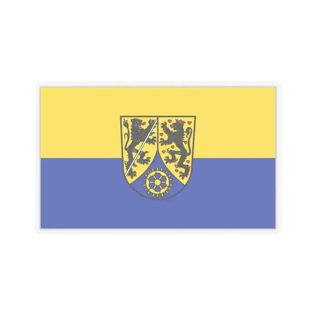 Flag of Kronach Germany - STICKER Vinyl Kiss-Cut Decal 6 Inch Transparent - The Sticker Space