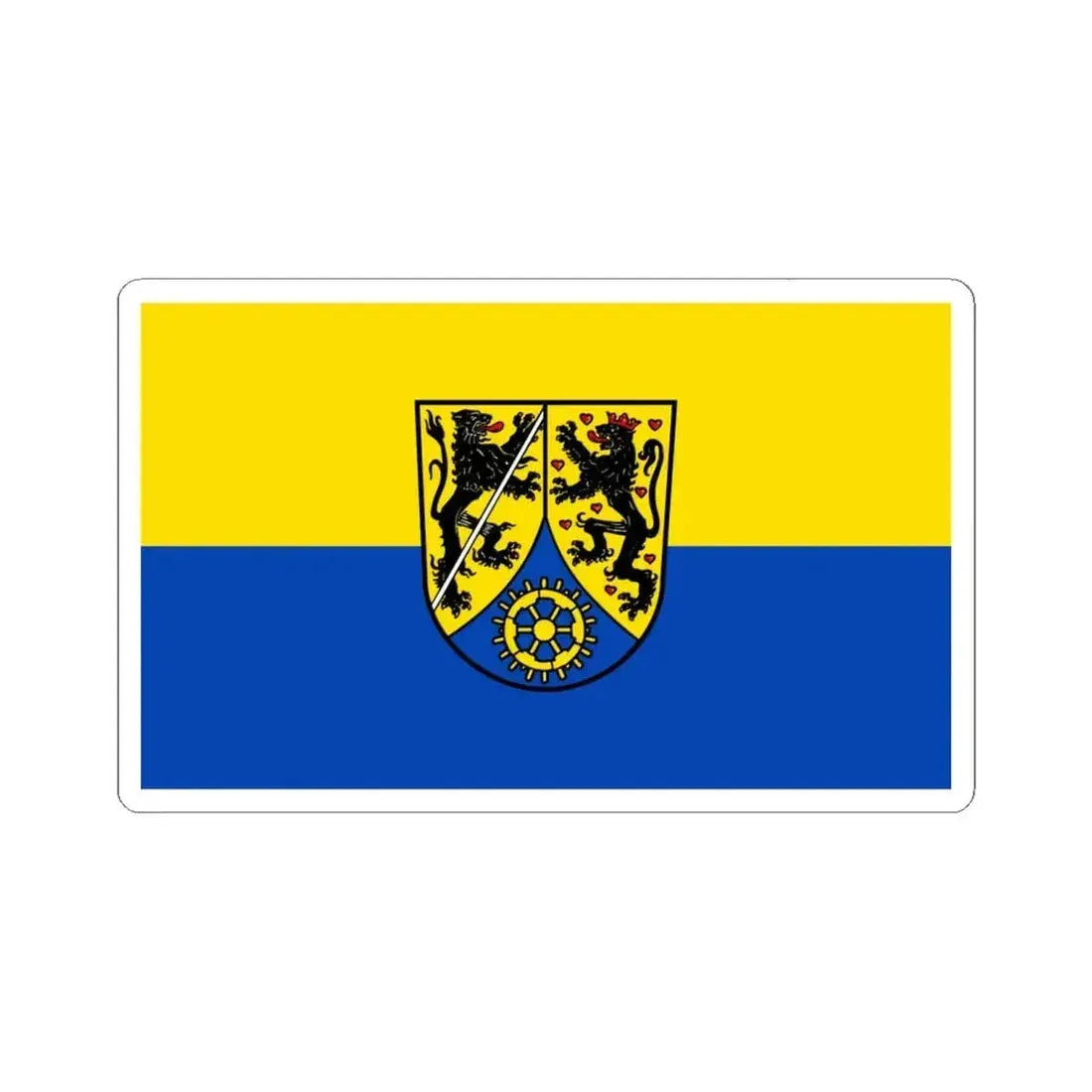 Flag of Kronach Germany - STICKER Vinyl Kiss-Cut Decal 6 Inch White - The Sticker Space