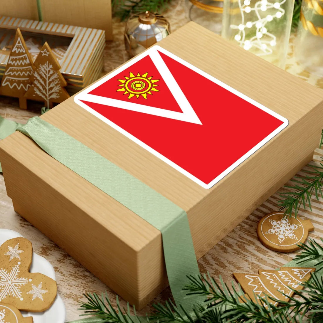 Flag of Kropyvnytskyi Raion (Ukraine) STICKER Vinyl Kiss-Cut Decal - The Sticker Space