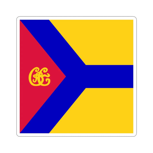 Flag of Kropyvnytskyi (Ukraine) STICKER Vinyl Kiss-Cut Decal 2 Inch White - The Sticker Space