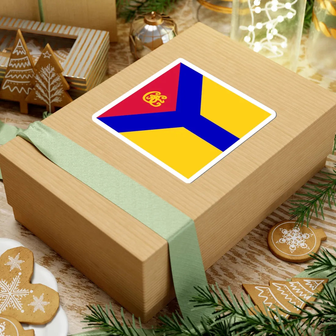 Flag of Kropyvnytskyi (Ukraine) STICKER Vinyl Kiss-Cut Decal - The Sticker Space