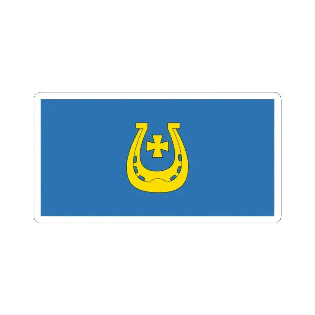Flag of Kruhlaje (Belarus) STICKER Vinyl Kiss-Cut Decal 2 Inch White - The Sticker Space