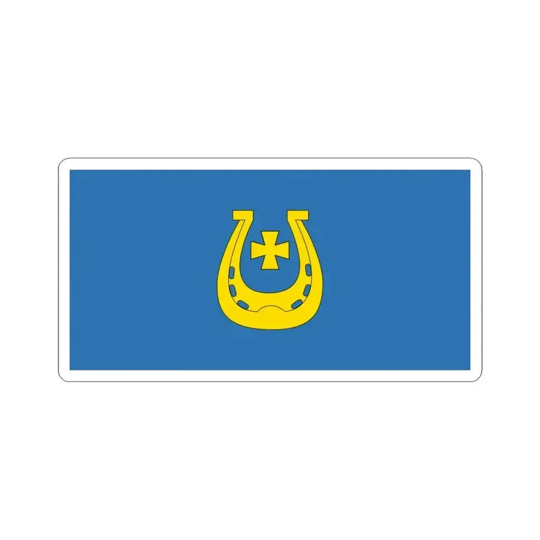 Flag of Kruhlaje (Belarus) STICKER Vinyl Kiss-Cut Decal 6 Inch White - The Sticker Space