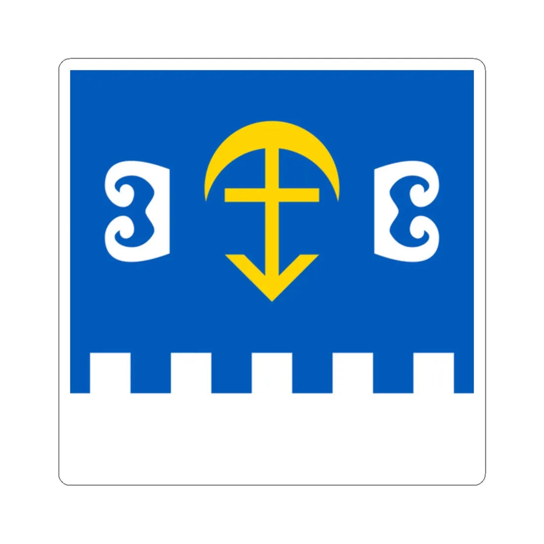 Flag of Krykhivtsi (Ukraine) STICKER Vinyl Kiss-Cut Decal 2 Inch White - The Sticker Space