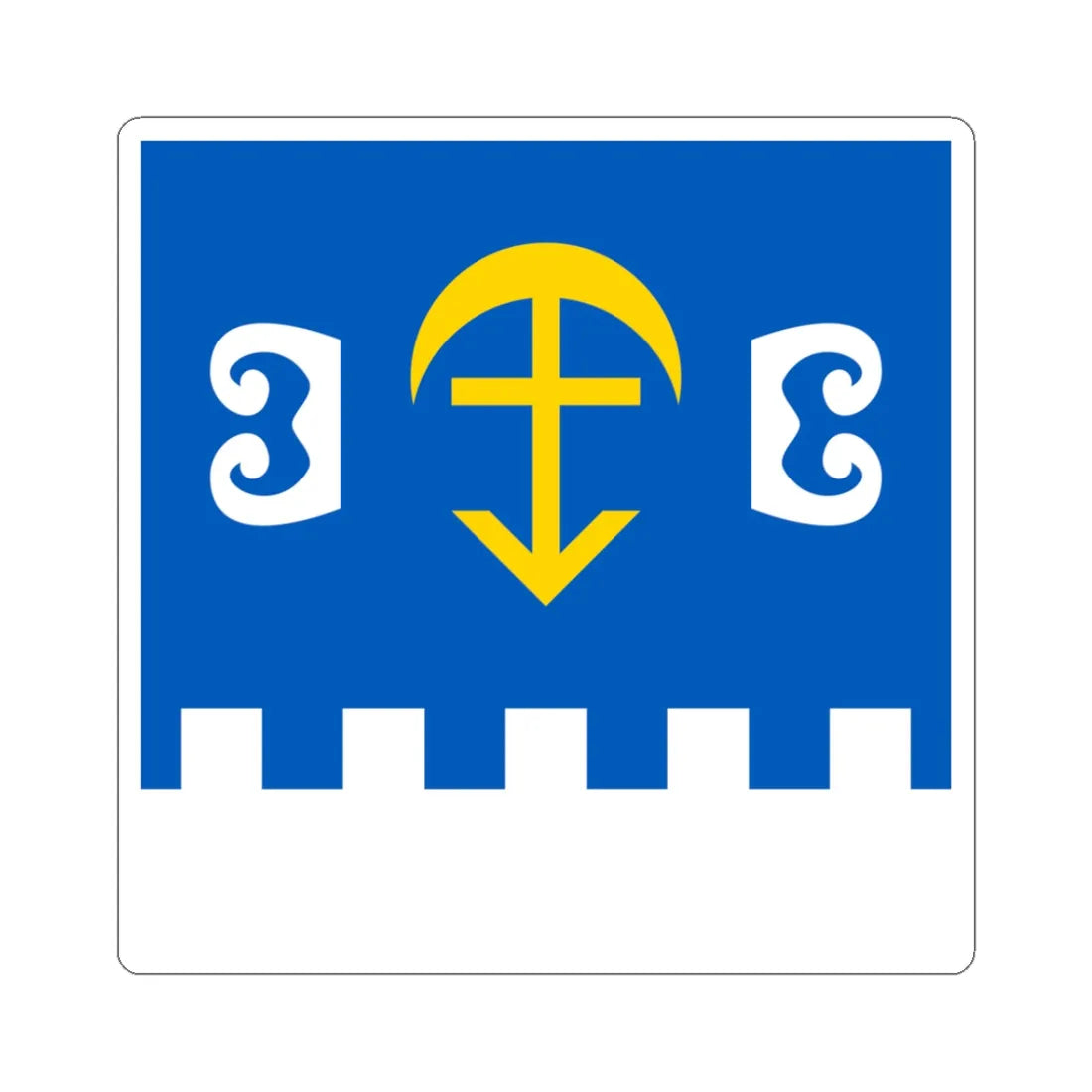 Flag of Krykhivtsi (Ukraine) STICKER Vinyl Kiss-Cut Decal 3 Inch White - The Sticker Space