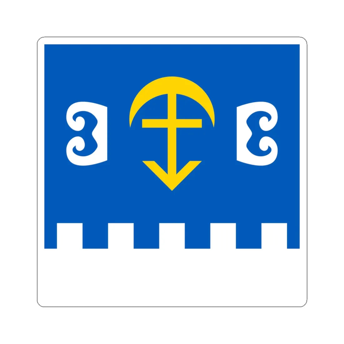 Flag of Krykhivtsi (Ukraine) STICKER Vinyl Kiss-Cut Decal 4 Inch White - The Sticker Space
