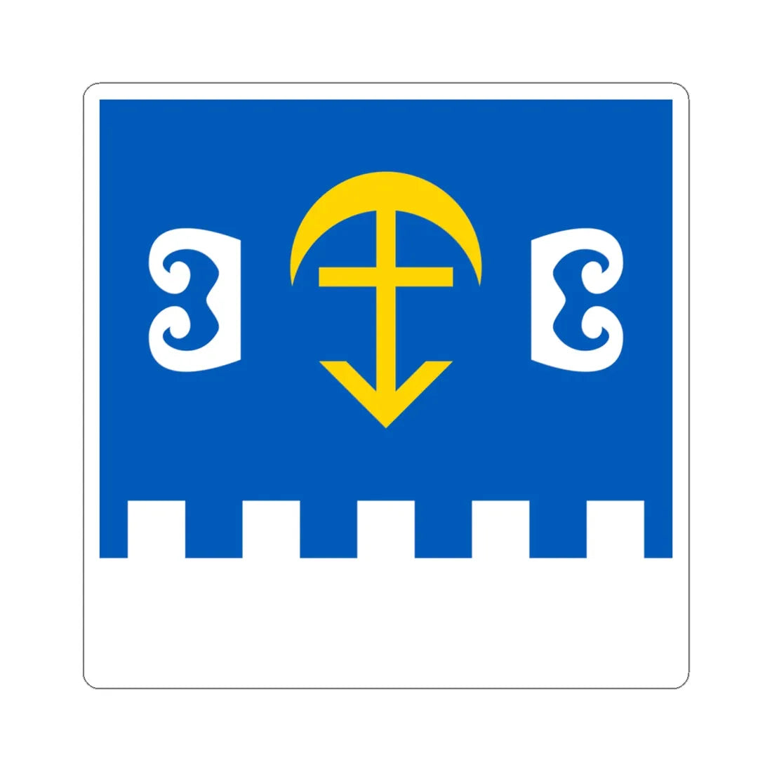 Flag of Krykhivtsi (Ukraine) STICKER Vinyl Kiss-Cut Decal 6 Inch White - The Sticker Space