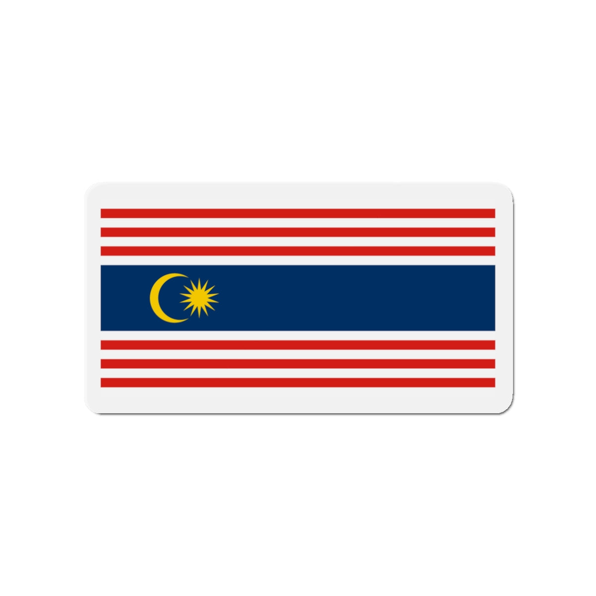 Flag of Kuala Lumpur Malaysia - Die-Cut Magnet-3" x 3"-The Sticker Space