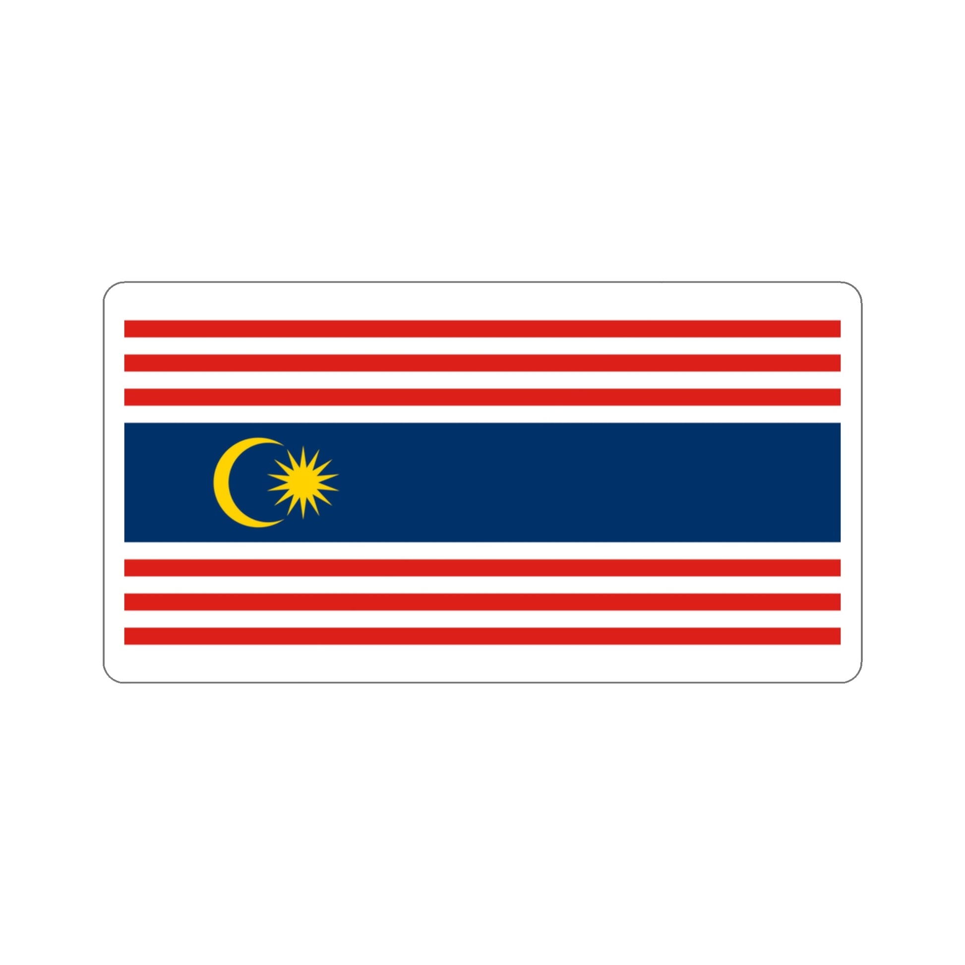 Flag of Kuala Lumpur Malaysia STICKER Vinyl Die-Cut Decal-3 Inch-The Sticker Space