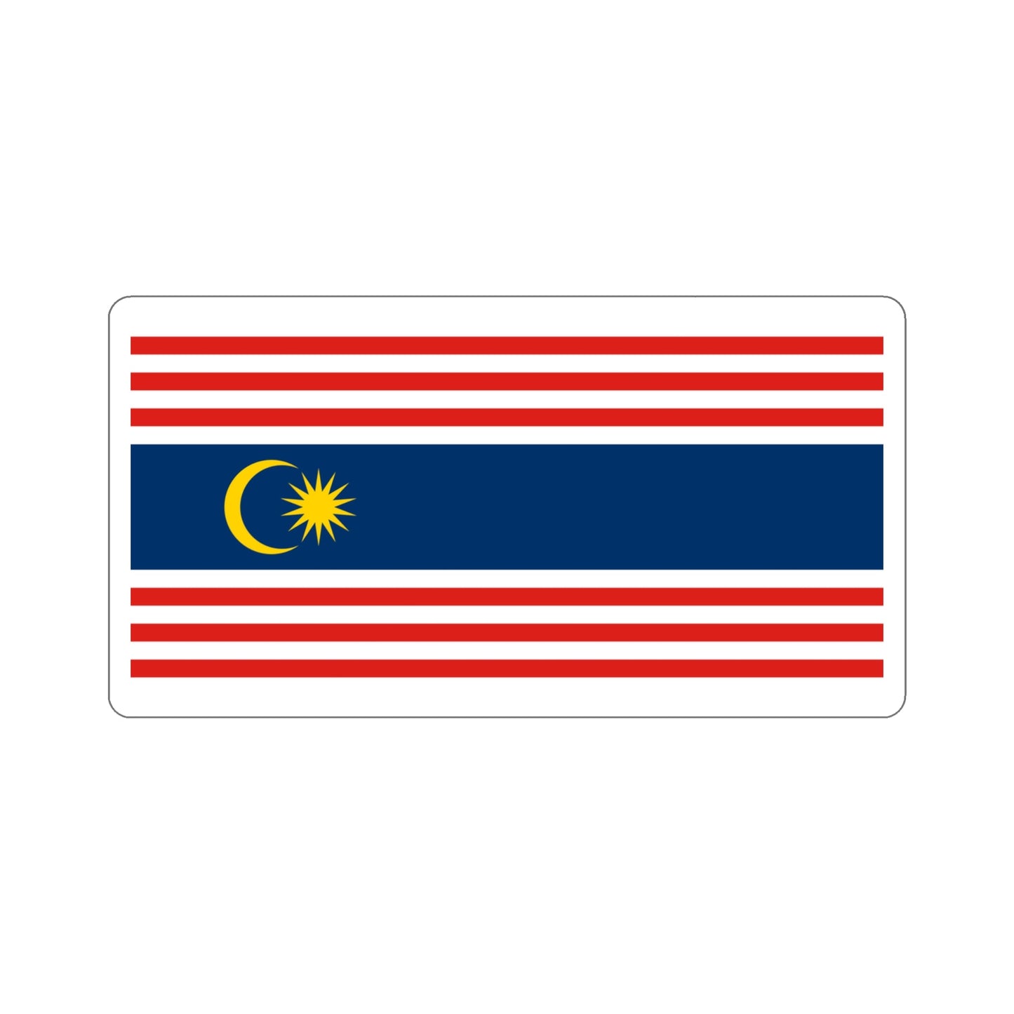 Flag of Kuala Lumpur Malaysia STICKER Vinyl Die-Cut Decal-4 Inch-The Sticker Space