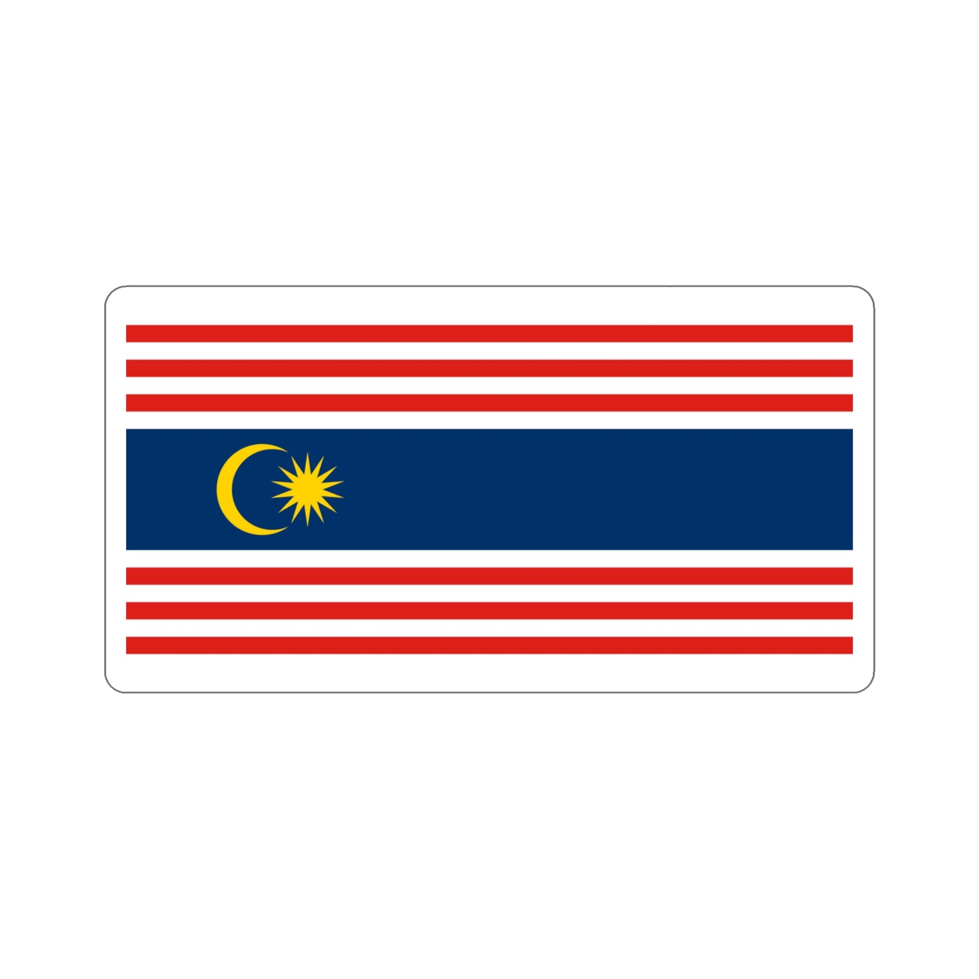 Flag of Kuala Lumpur Malaysia STICKER Vinyl Die-Cut Decal-4 Inch-The Sticker Space