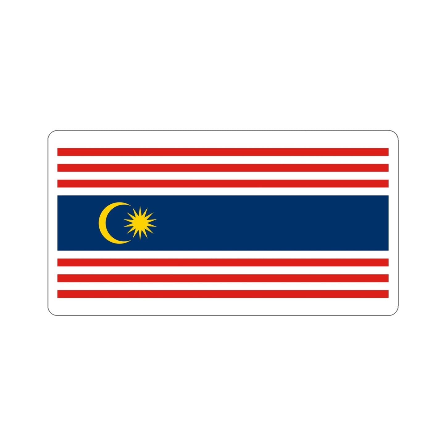 Flag of Kuala Lumpur Malaysia STICKER Vinyl Die-Cut Decal-5 Inch-The Sticker Space