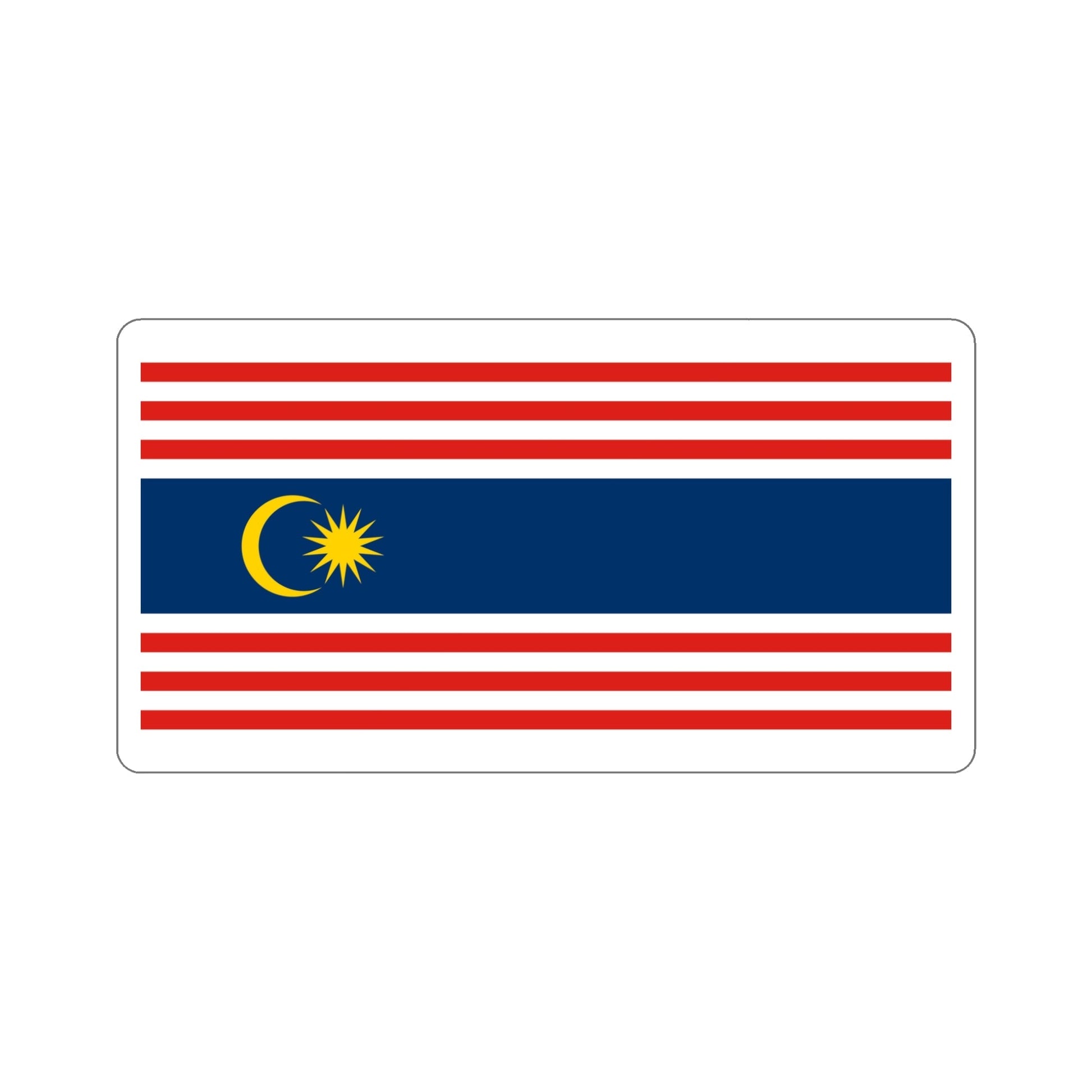 Flag of Kuala Lumpur Malaysia STICKER Vinyl Die-Cut Decal-5 Inch-The Sticker Space