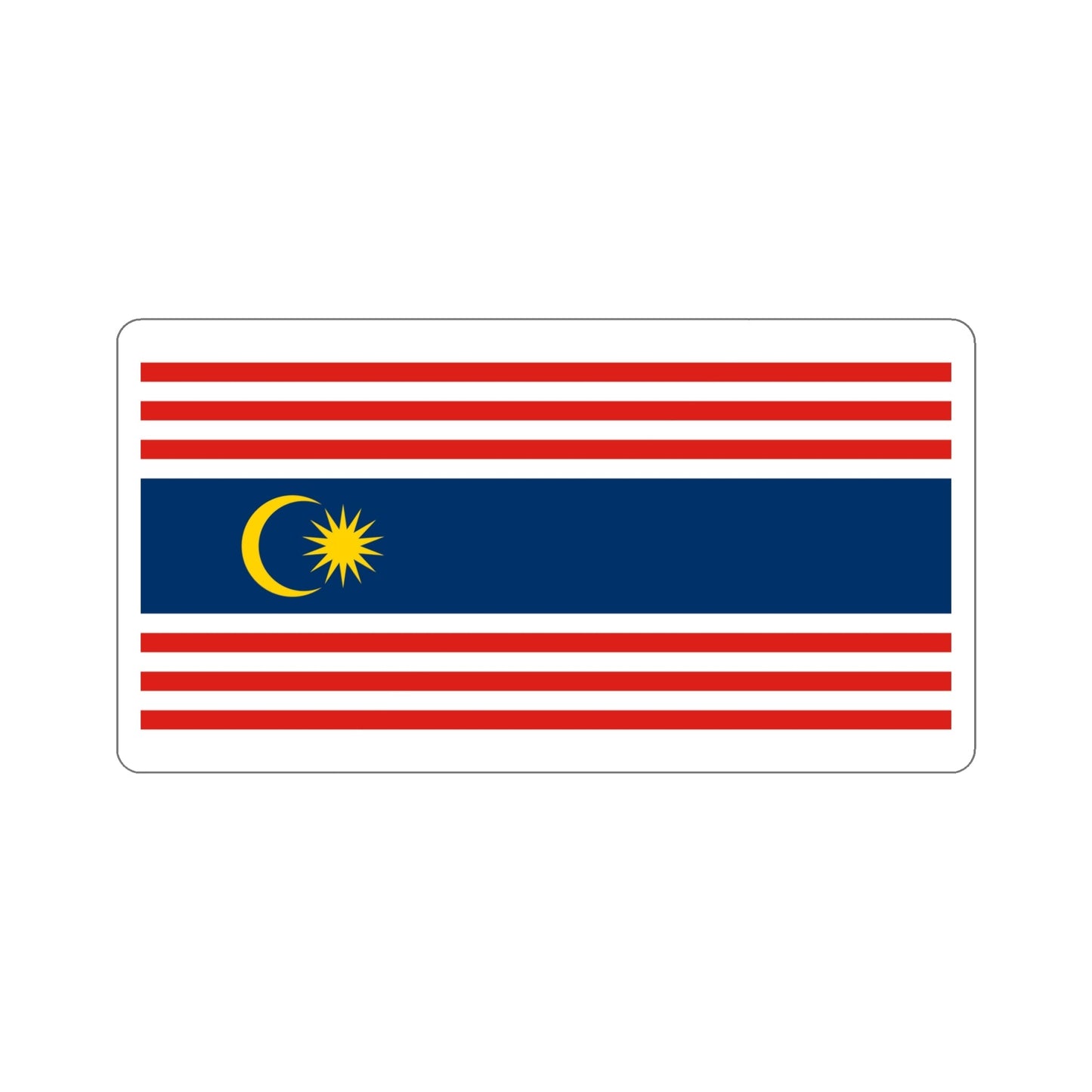 Flag of Kuala Lumpur Malaysia STICKER Vinyl Die-Cut Decal-6 Inch-The Sticker Space