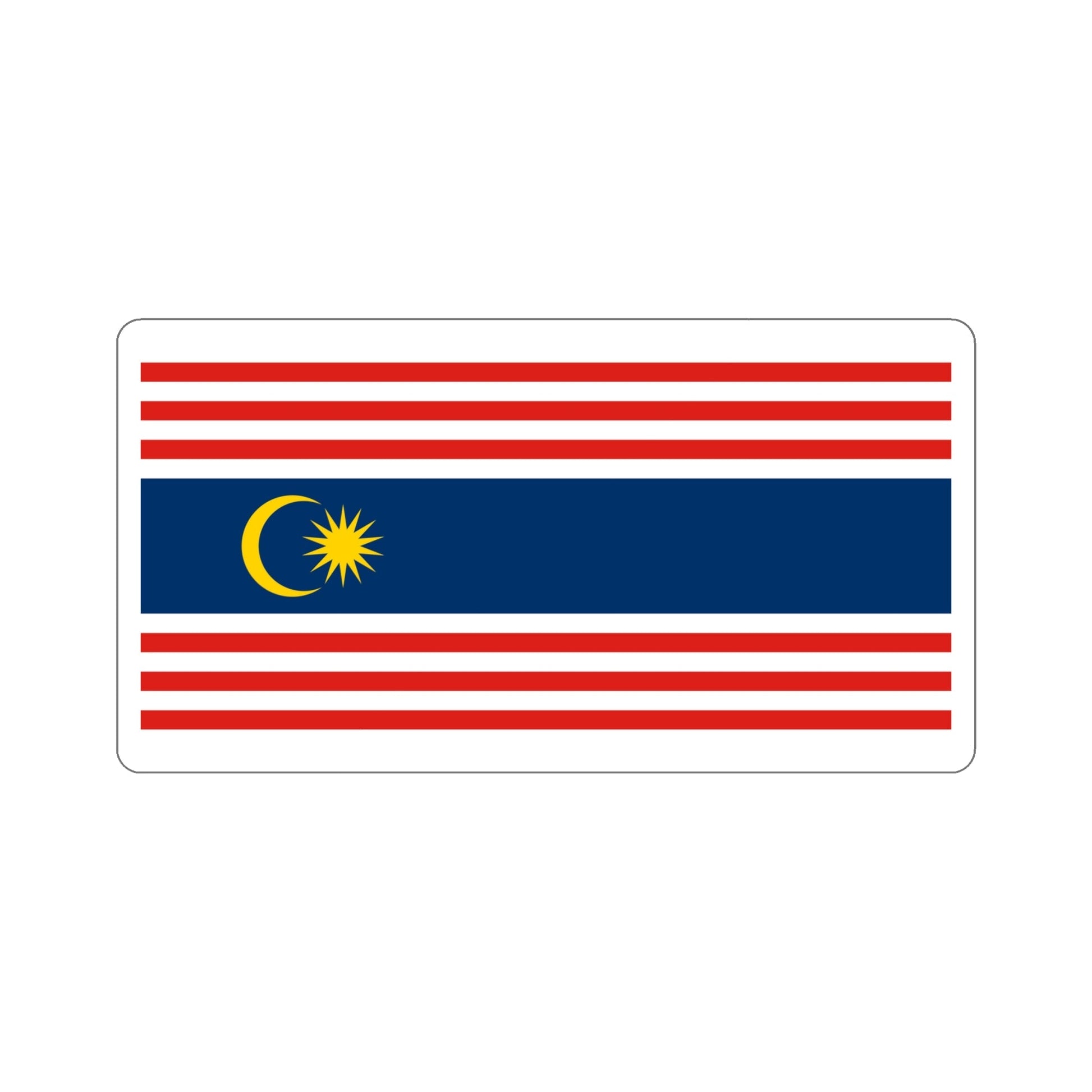 Flag of Kuala Lumpur Malaysia STICKER Vinyl Die-Cut Decal-6 Inch-The Sticker Space