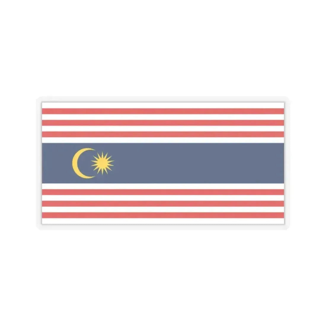 Flag of Kuala Lumpur Malaysia - STICKER Vinyl Kiss-Cut Decal 2 Inch Transparent - The Sticker Space