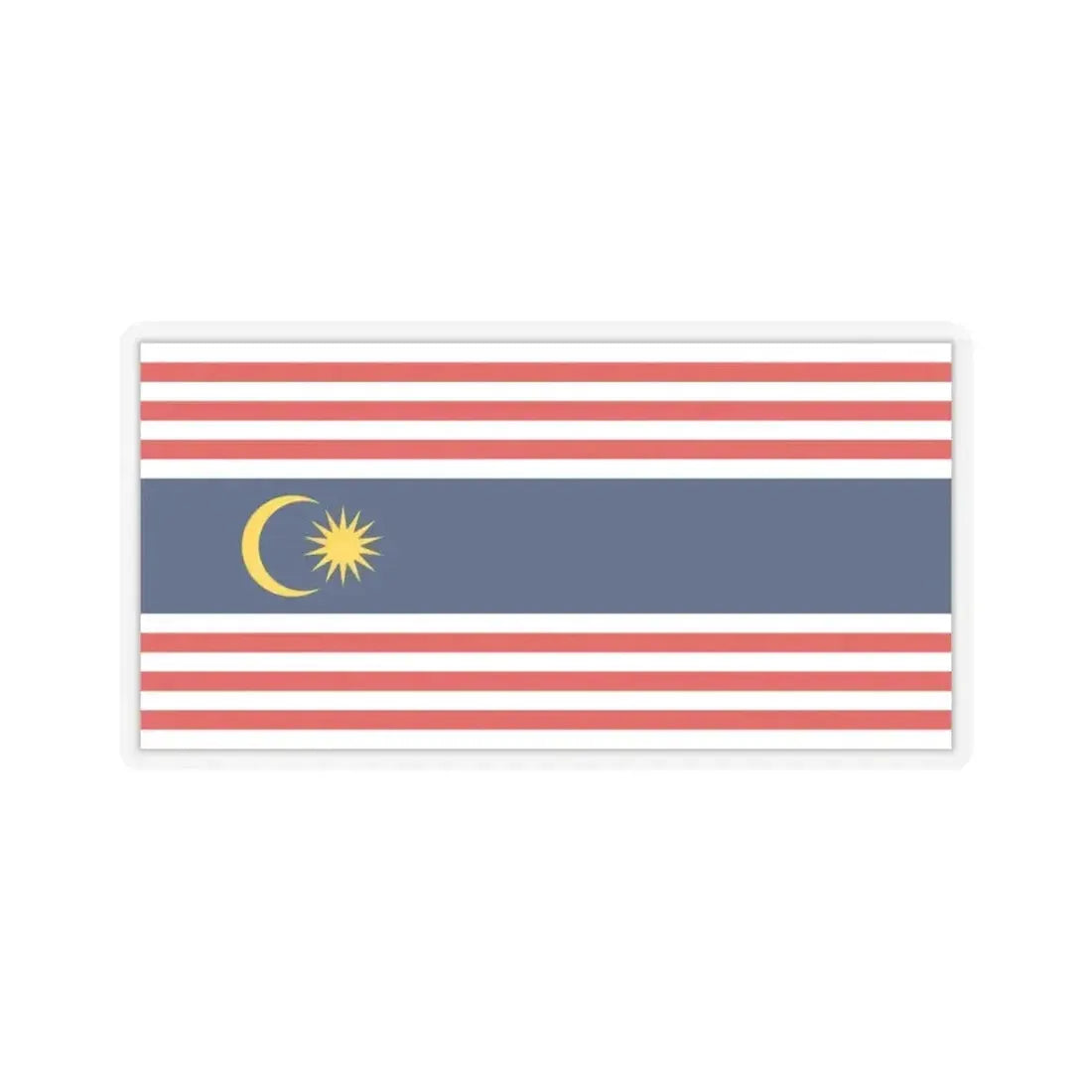 Flag of Kuala Lumpur Malaysia - STICKER Vinyl Kiss-Cut Decal 3 Inch Transparent - The Sticker Space