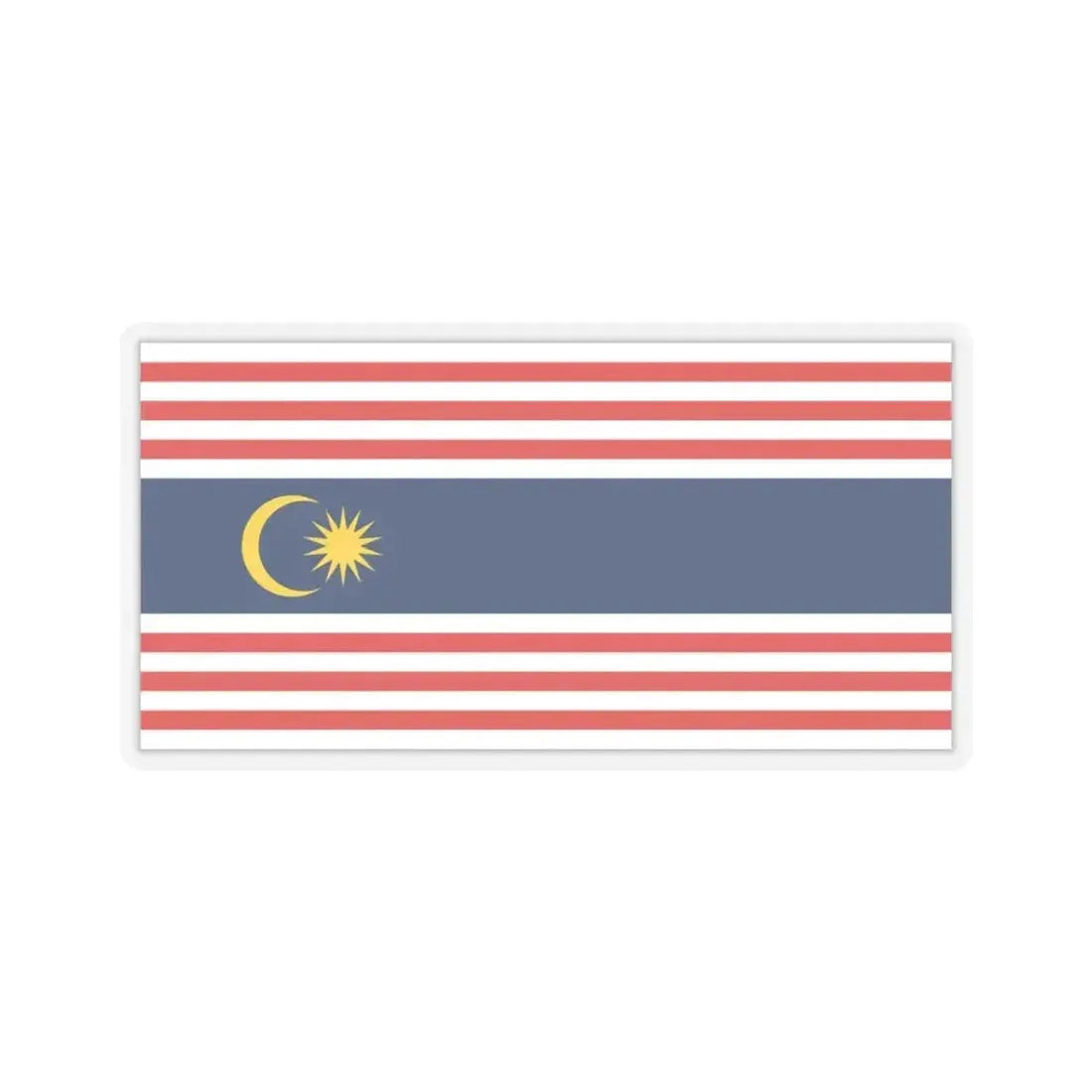 Flag of Kuala Lumpur Malaysia - STICKER Vinyl Kiss-Cut Decal 4 Inch Transparent - The Sticker Space