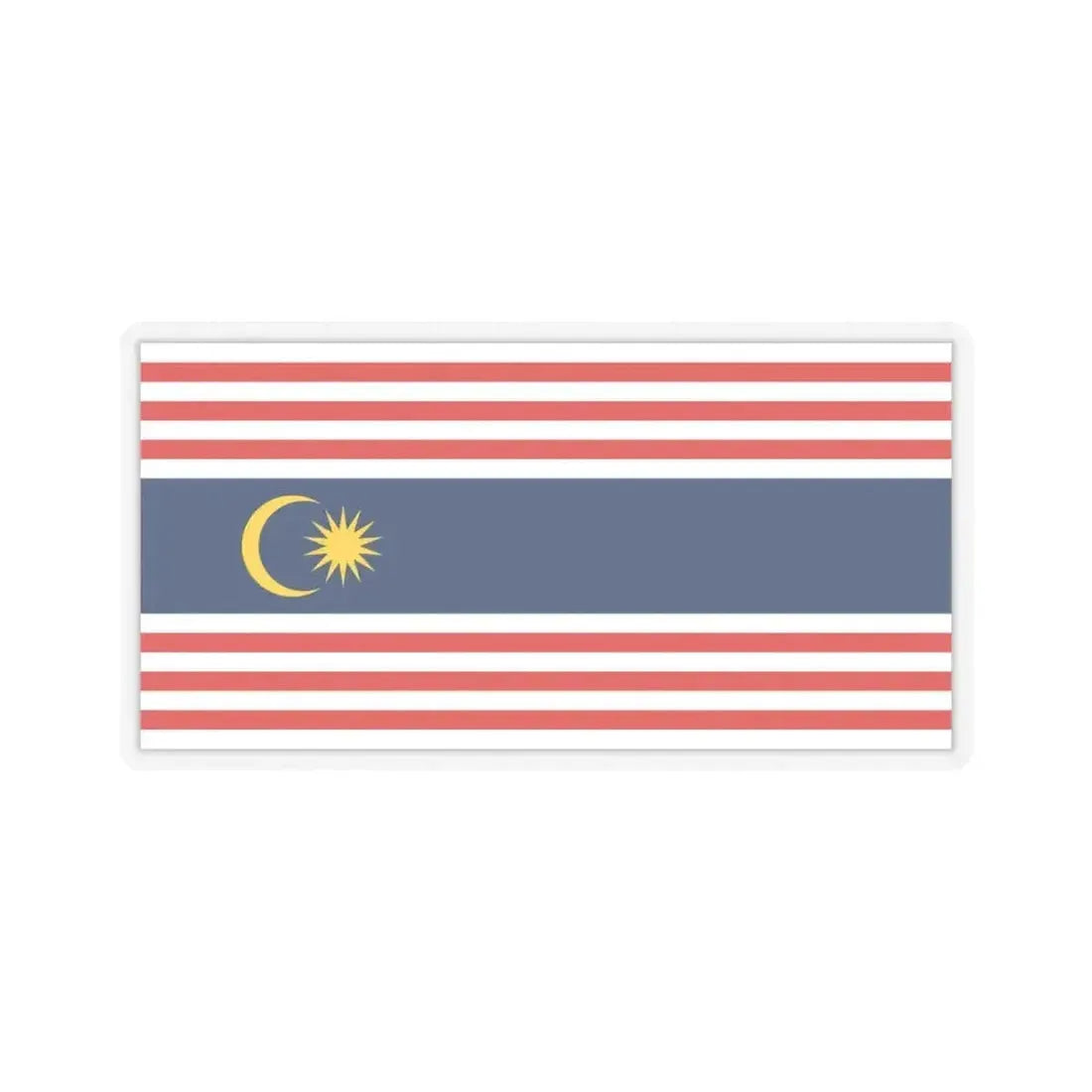 Flag of Kuala Lumpur Malaysia - STICKER Vinyl Kiss-Cut Decal 6 Inch Transparent - The Sticker Space