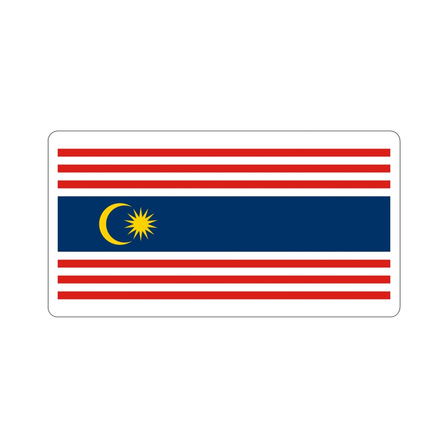 Flag of Kuala Lumpur STICKER Vinyl Die-Cut Decal-5 Inch-The Sticker Space