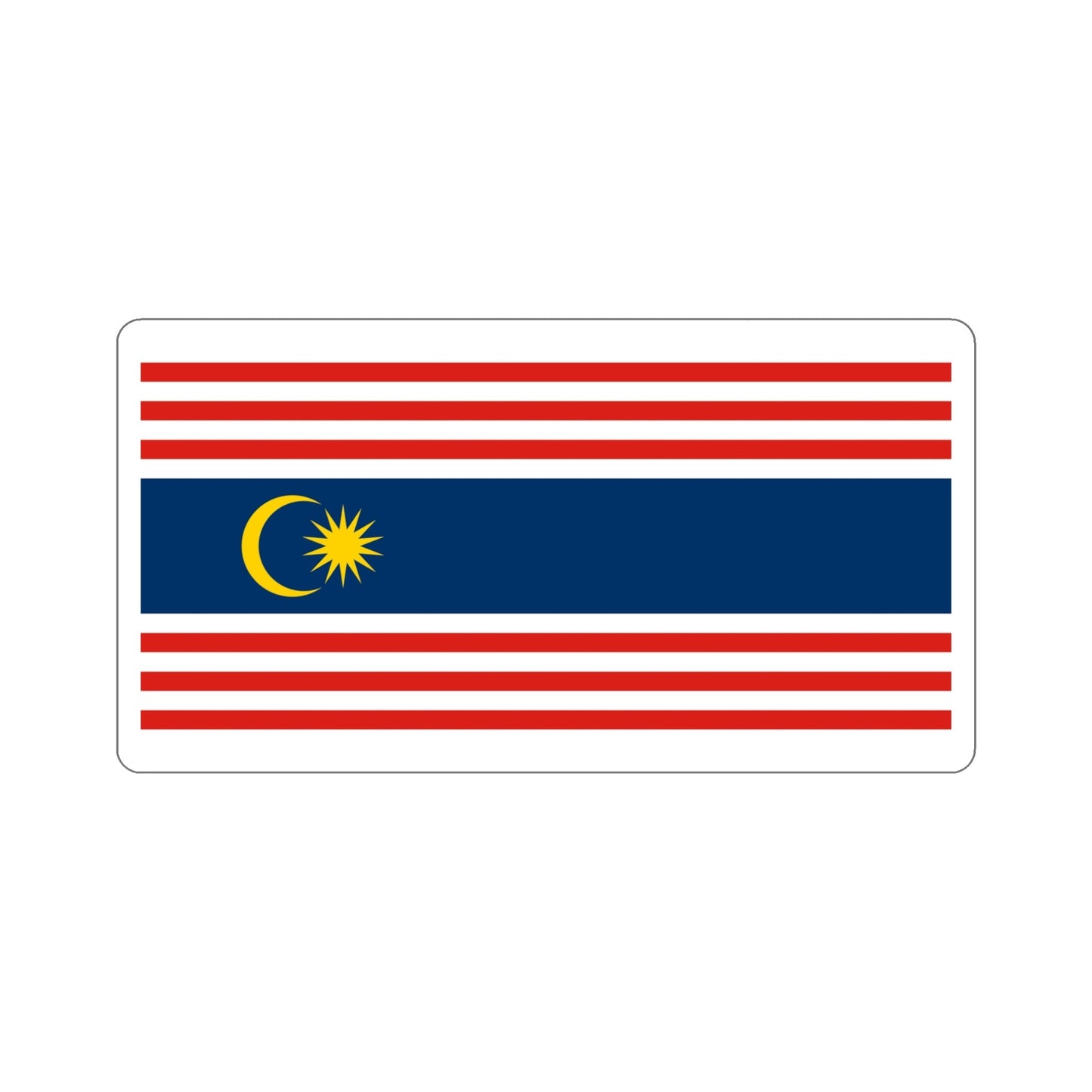 Flag of Kuala Lumpur STICKER Vinyl Die-Cut Decal-6 Inch-The Sticker Space