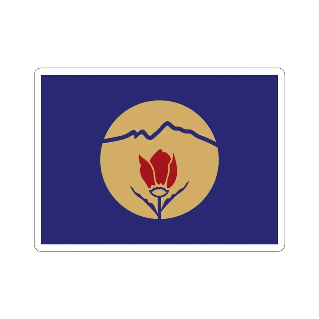 Flag of Kukës Albania STICKER Vinyl Die-Cut Decal 2 Inch - The Sticker Space