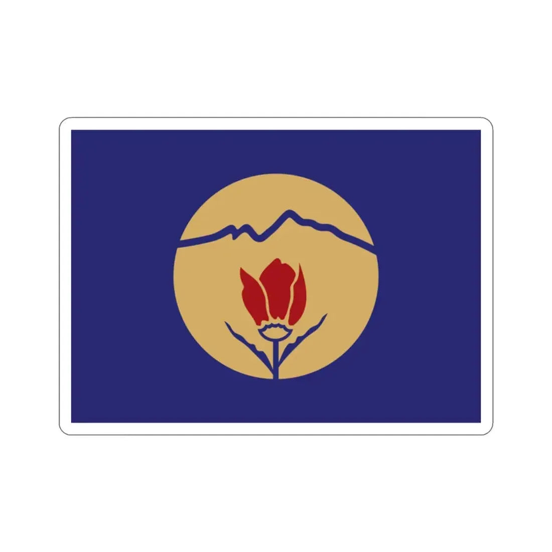 Flag of Kukës Albania STICKER Vinyl Die-Cut Decal 2 Inch - The Sticker Space