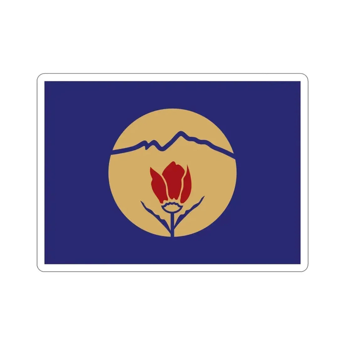 Flag of Kukës Albania STICKER Vinyl Die-Cut Decal 3 Inch - The Sticker Space