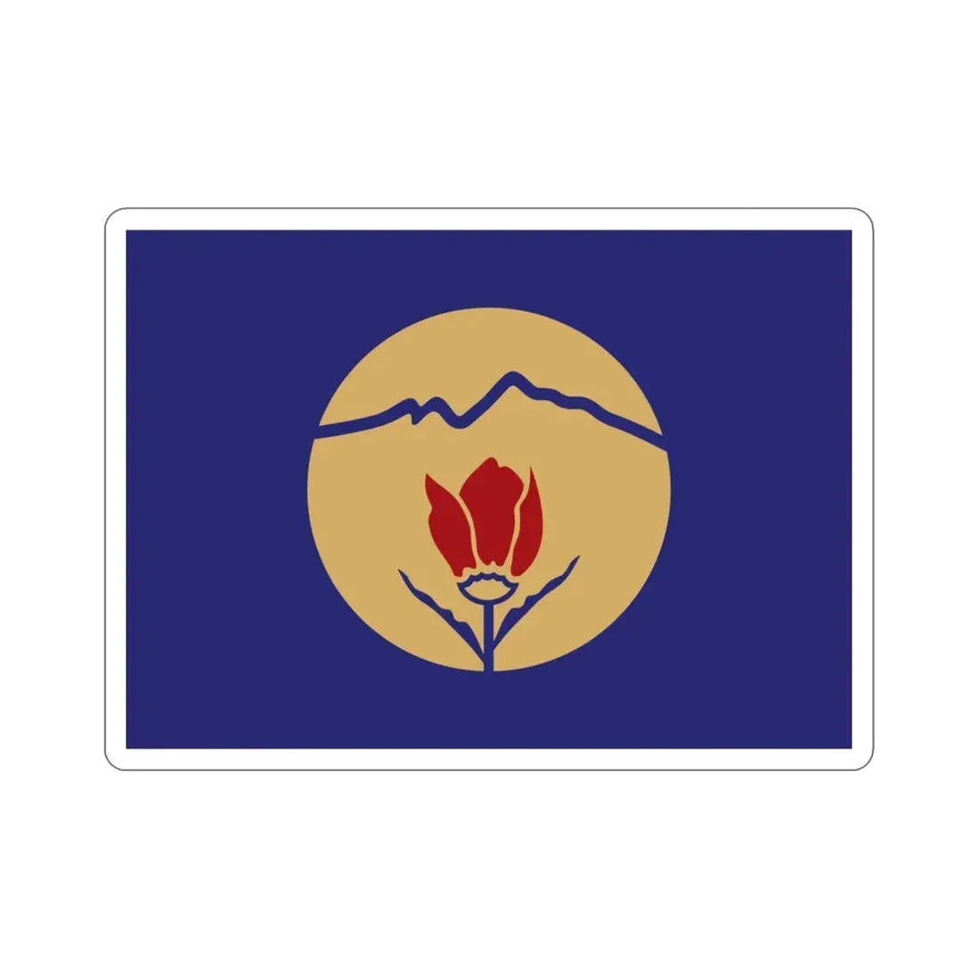 Flag of Kukës Albania STICKER Vinyl Die-Cut Decal 3 Inch - The Sticker Space