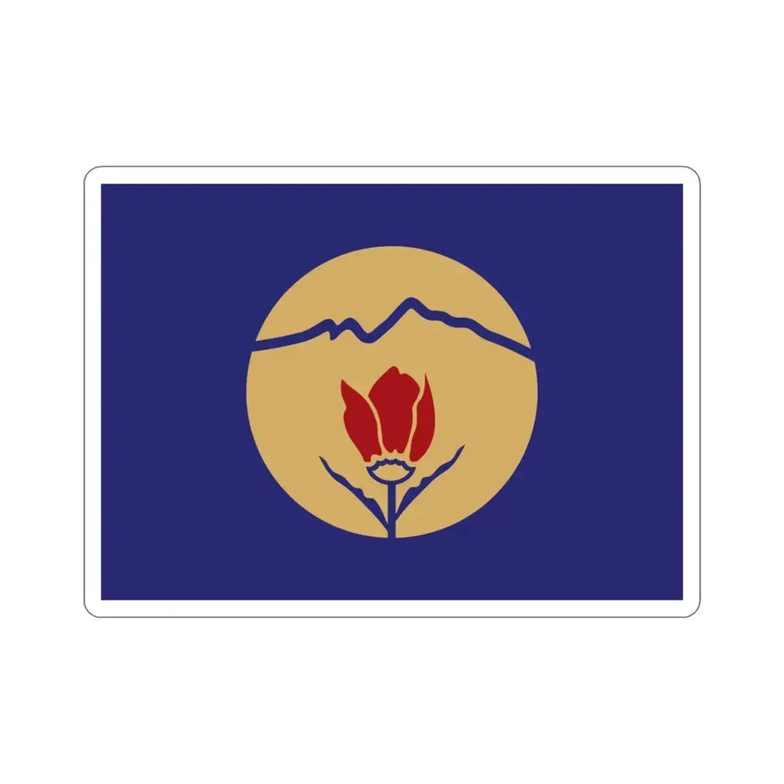 Flag of Kukës Albania STICKER Vinyl Die-Cut Decal 4 Inch - The Sticker Space