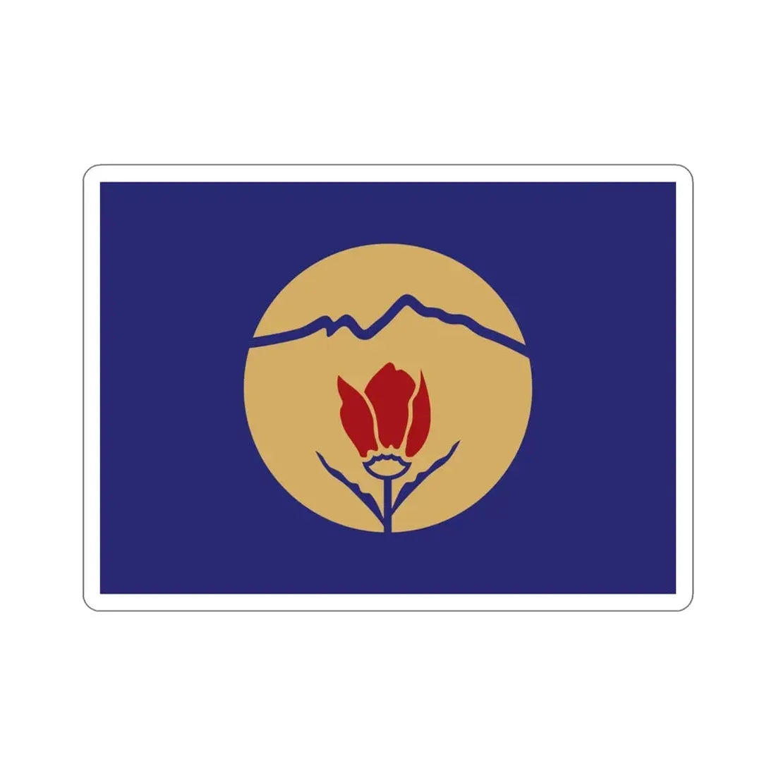 Flag of Kukës Albania STICKER Vinyl Die-Cut Decal 4 Inch - The Sticker Space