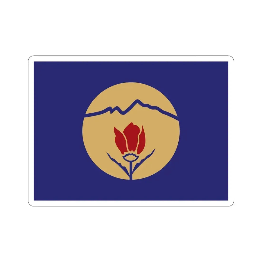 Flag of Kukës Albania STICKER Vinyl Die-Cut Decal 5 Inch - The Sticker Space