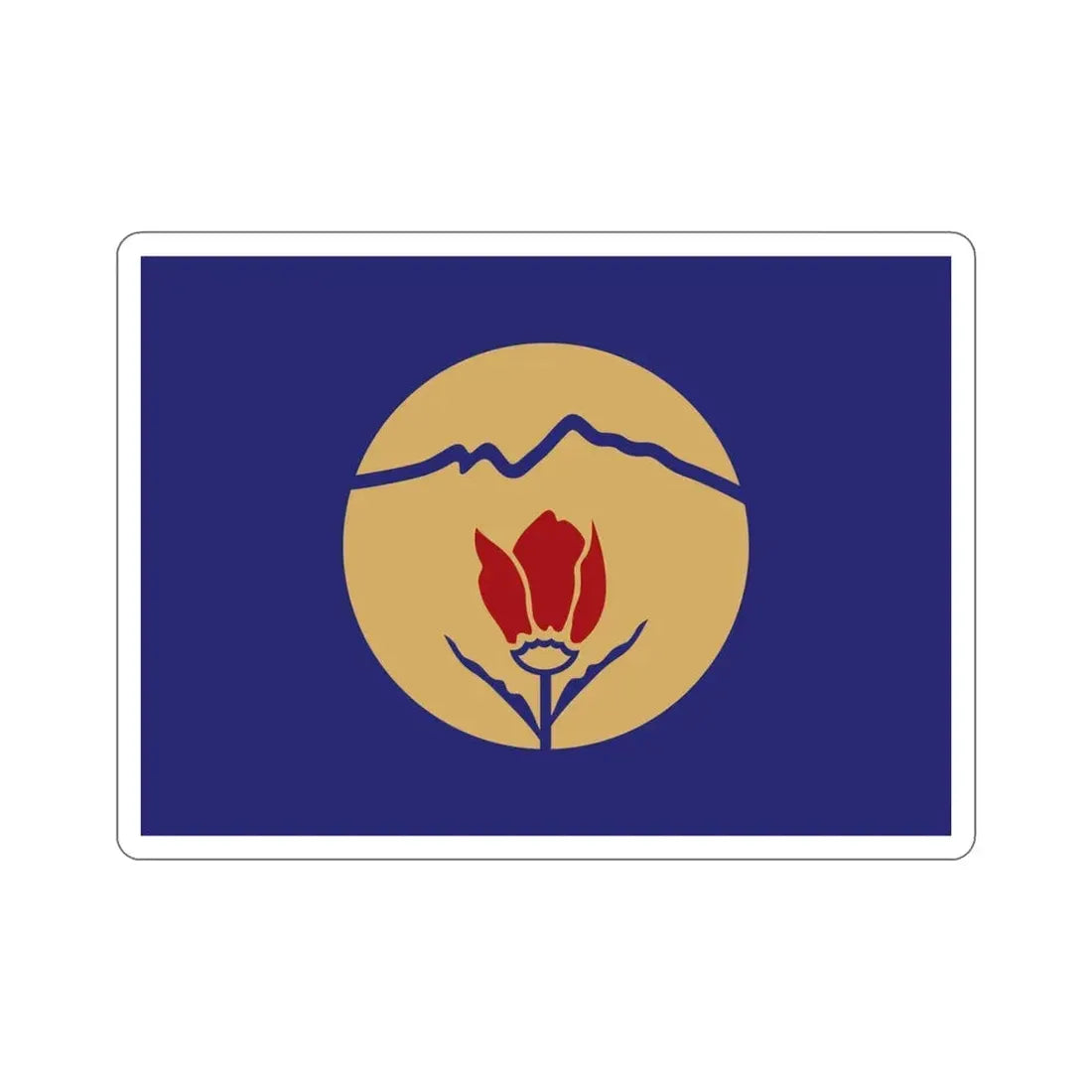 Flag of Kukës Albania STICKER Vinyl Die-Cut Decal 5 Inch - The Sticker Space