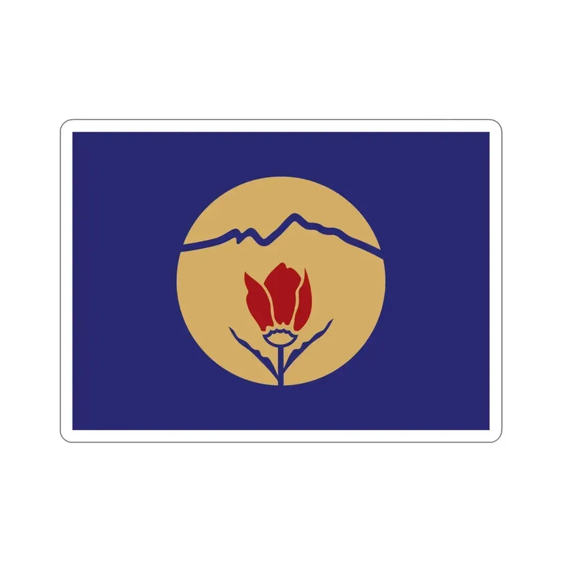 Flag of Kukës Albania STICKER Vinyl Die-Cut Decal 6 Inch - The Sticker Space