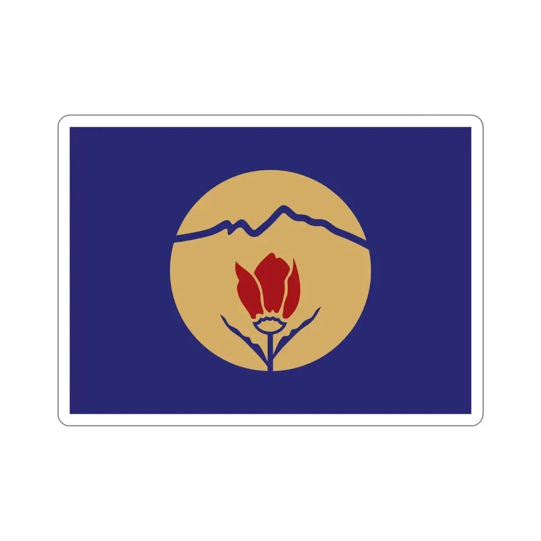 Flag of Kukës Albania STICKER Vinyl Die-Cut Decal 6 Inch - The Sticker Space